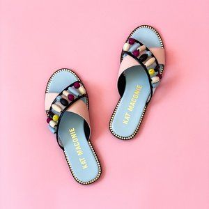 Kat Maconie Hana Pink Beaded Sandals Size 9